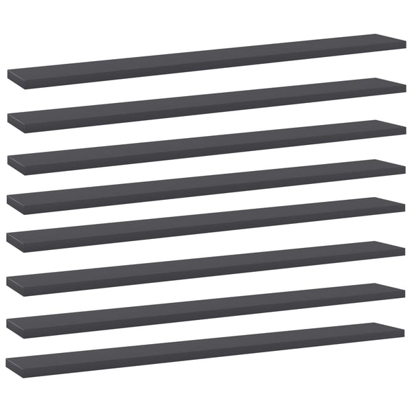 Bücherregal Bretter Grau 80cm 8er-Set