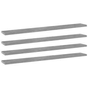 Betongraue Bücherregal-Bretter, 4er-Set