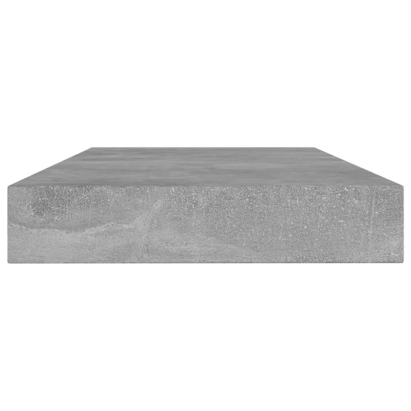 Betongraue Bücherregal-Bretter, 4er-Set