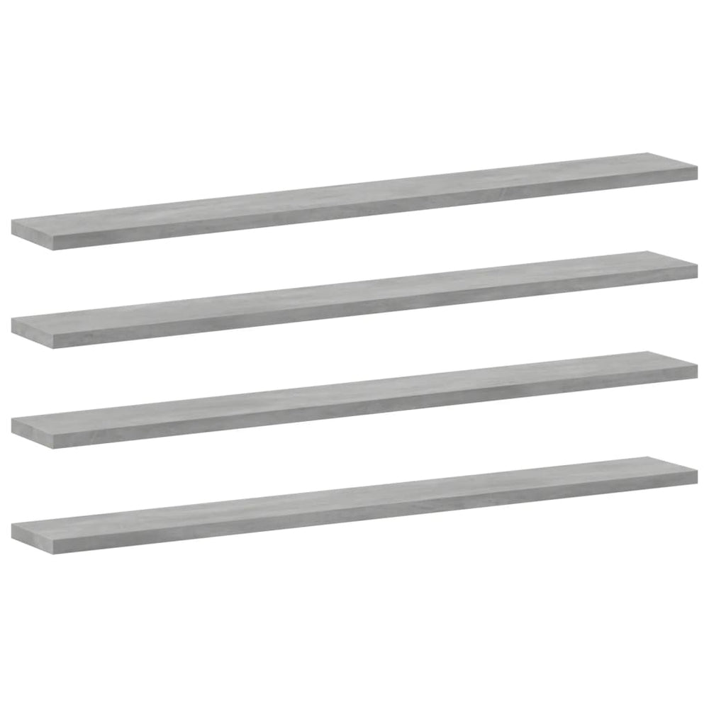 Betongraue Bücherregal-Bretter, 80 cm, 8er-Set