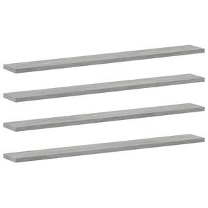 Betongraue Bücherregal-Bretter, 80 cm, 8er-Set