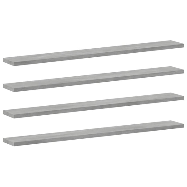 Betongraue Bücherregal-Bretter, 80 cm, 8er-Set