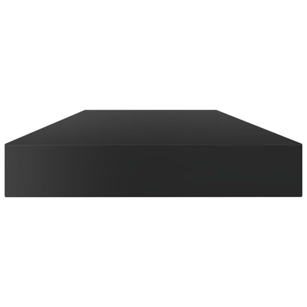 Hochglanz Schwarz Bücherregal-Bretter 80cm, 4er Set
