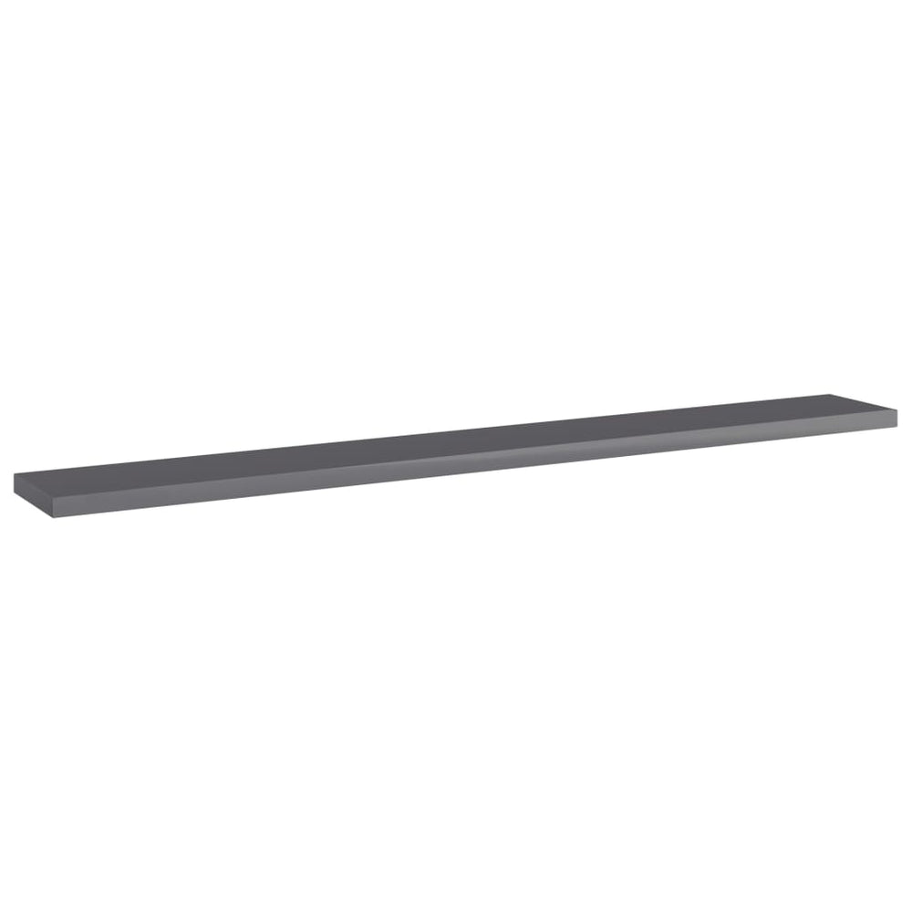 Bücherregal Bretter Hochglanz Grau 80x10cm, 8er Set
