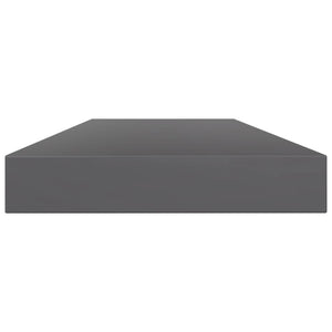 Bücherregal Bretter Hochglanz Grau 80x10cm, 8er Set