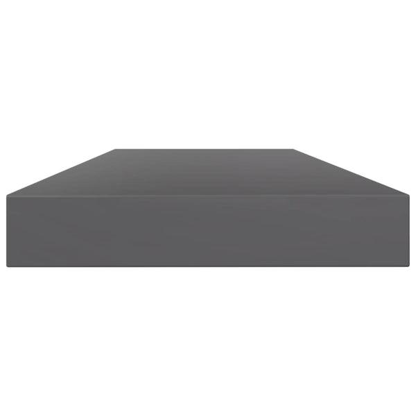 Bücherregal Bretter Hochglanz Grau 80x10cm, 8er Set