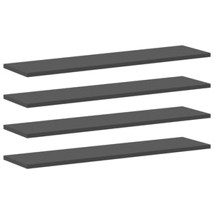 Graue Bücherregal Bretter, 4er Set