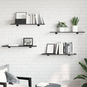 Graue Bücherregal Bretter, 4er Set