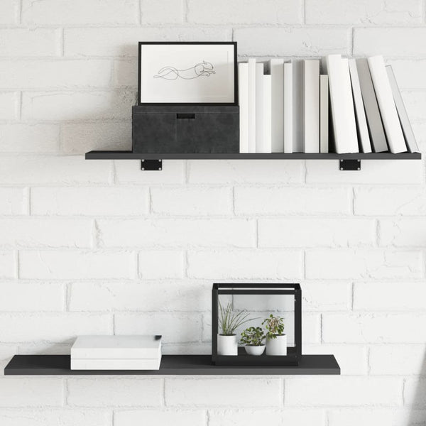 Graue Bücherregal Bretter, 4er Set