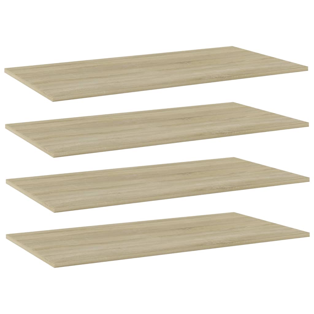 Sonoma Eiche Bücherregal Bretter 80x20 cm, 4er-Set