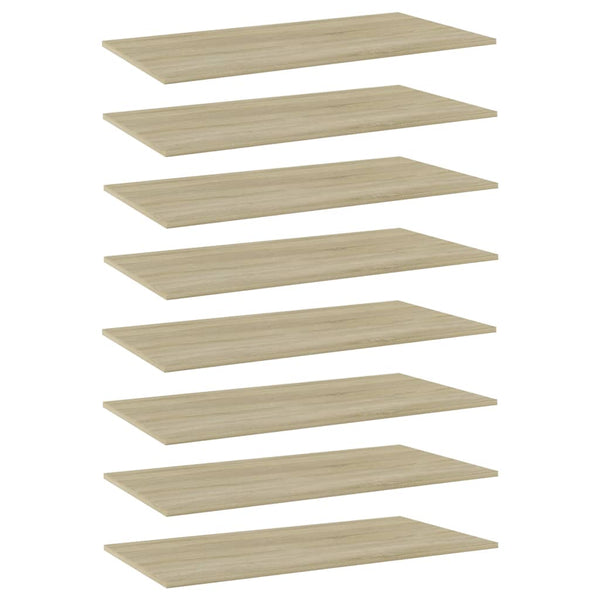Sonoma Eiche Bücherregal Bretter 80x20cm, 8er Set