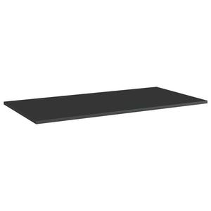 Hochglanz Bücherregal Bretter Schwarz 80cm - 4er Set