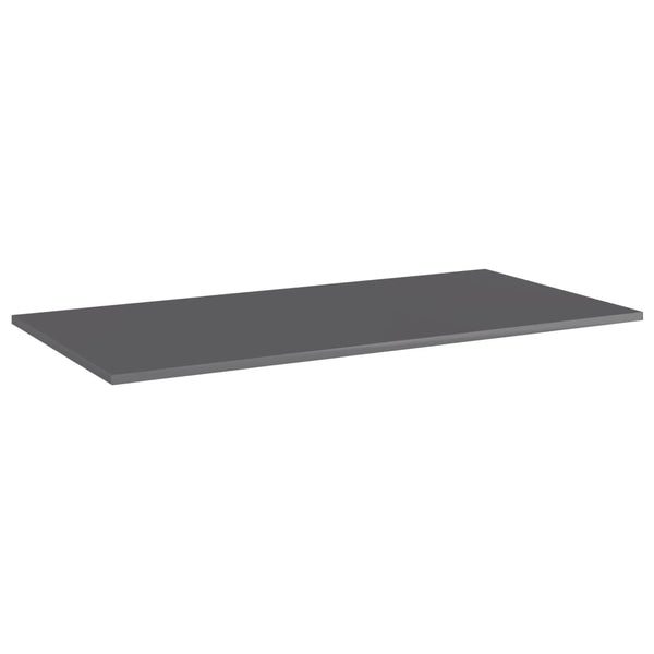 Regalbretter Hochglanz Grau 80x20 cm, 4er-Set