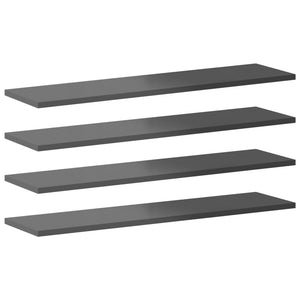 Bücherregal Bretter Hochglanz Grau 80x20cm, 8er Set