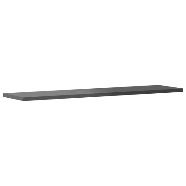 Bücherregal Bretter Hochglanz Grau 80x20cm, 8er Set