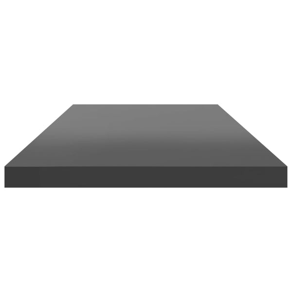 Bücherregal Bretter Hochglanz Grau 80x20cm, 8er Set