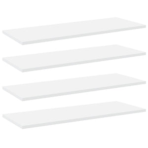 Weiße Bücherregal Bretter, 80x30cm, 4er Set