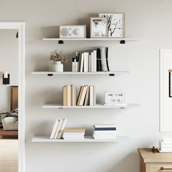 Weiße Bücherregal Bretter, 80x30cm, 4er Set