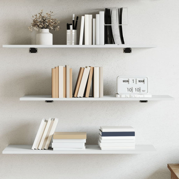 Weiße Bücherregal Bretter, 80x30cm, 4er Set