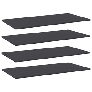 Bücherregal Bretter Grau 80x30cm 4er Set
