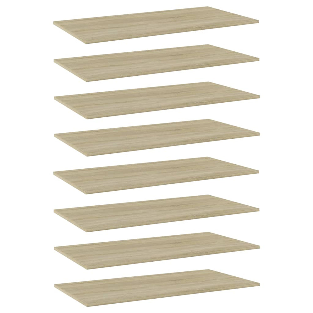 Sonoma Eiche Bücherregal-Bretter, 80x30 cm, 8er-Set