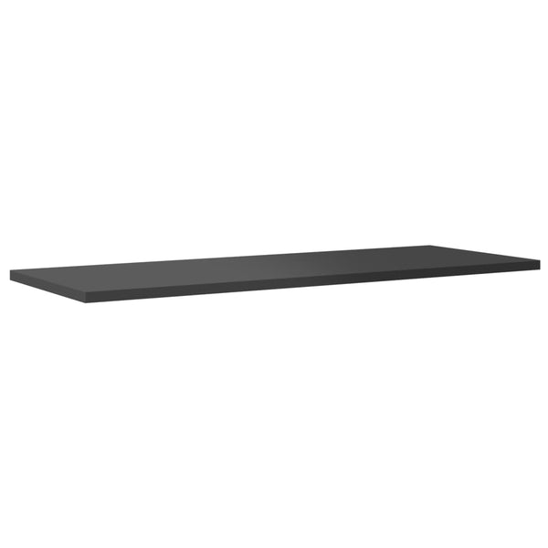 Bücherregal Bretter Hochglanz Grau 80x30 cm, 4er-Set