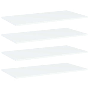 Regalbretter 4er Set Weiß 80x40 cm