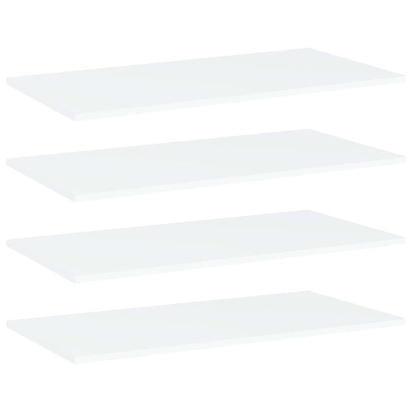Regalbretter 4er Set Weiß 80x40 cm