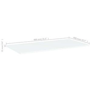 Regalbretter 4er Set Weiß 80x40 cm