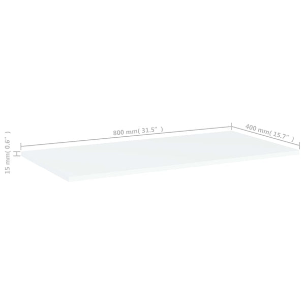 Regalbretter Weiß 80x40 cm, 8er Set
