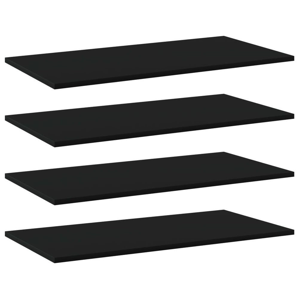 Regalbretter Schwarz 80x40 cm, 4er Set
