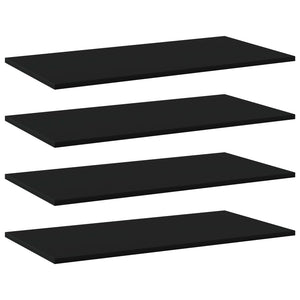 Regalbretter Schwarz 80x40 cm, 4er Set