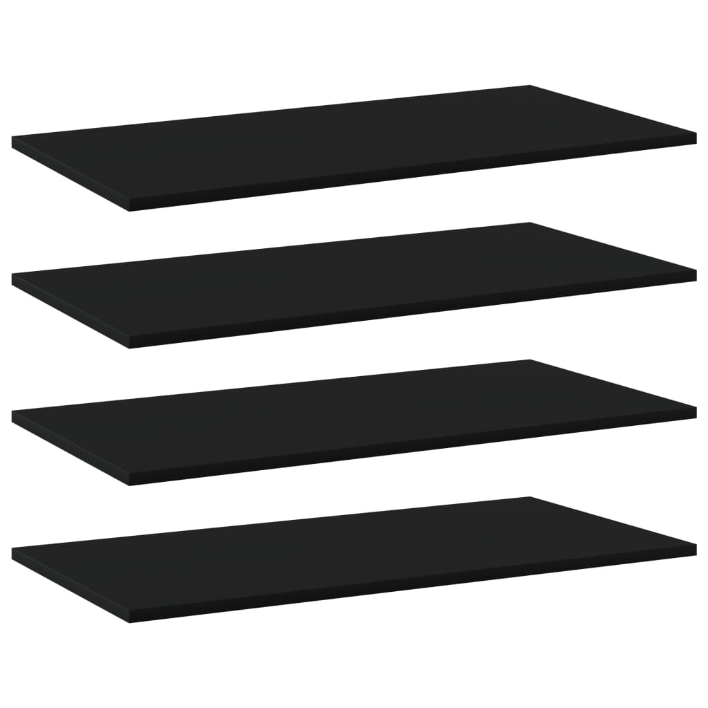 Regalbretter Schwarz 80x40 cm, 4er Set