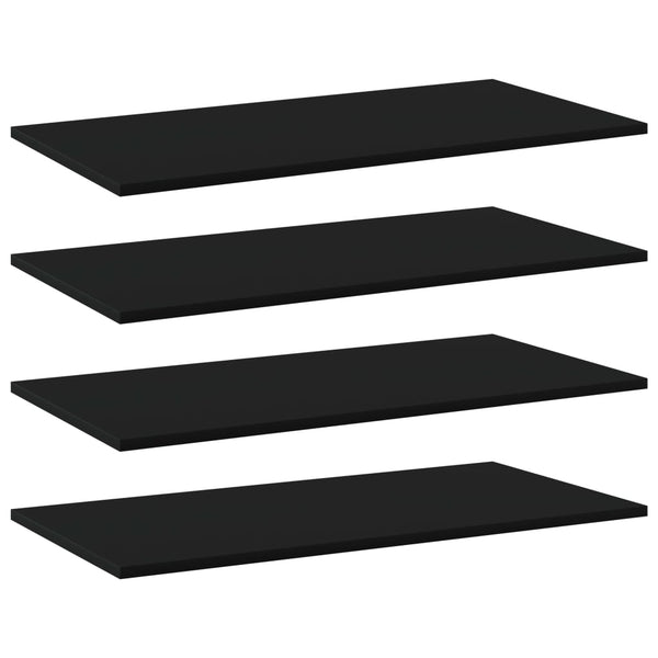 Regalbretter Schwarz 80x40 cm, 4er Set
