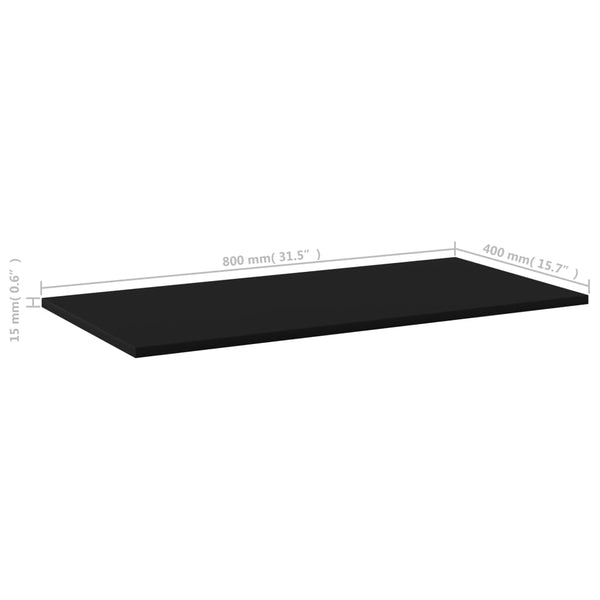 Regalbretter Schwarz 80x40 cm, 4er Set