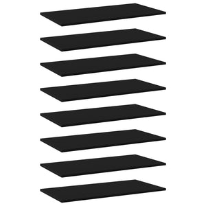 Schwarze Bücherregal Bretter, 80x40 cm, 8er-Set