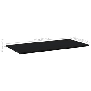 Schwarze Bücherregal Bretter, 80x40 cm, 8er-Set
