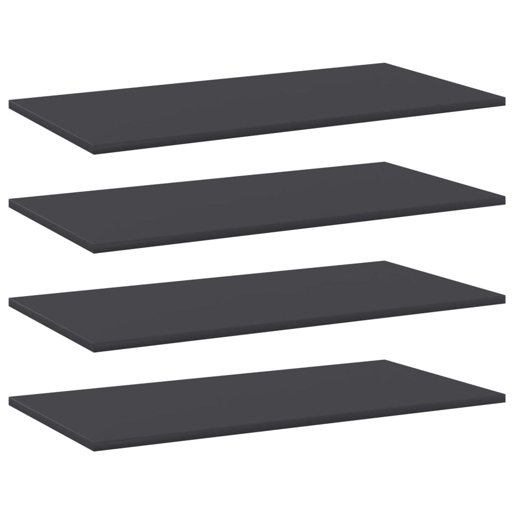 Bücherregal Bretter Grau 80x40 cm, 4er Set