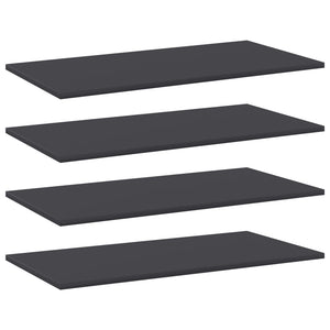 Bücherregal Bretter Grau 80x40 cm, 4er Set
