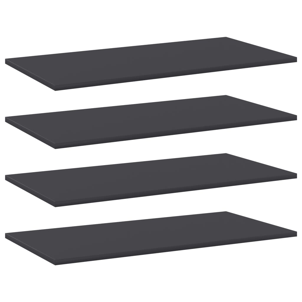 Bücherregal Bretter Grau 80x40 cm, 4er Set