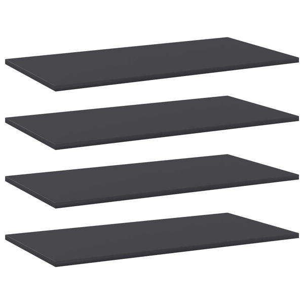 Bücherregal Bretter Grau 80x40 cm, 4er Set