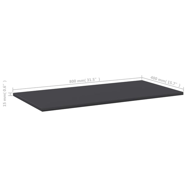 Bücherregal Bretter Grau 80x40 cm, 4er Set