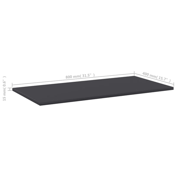 Bücherregal Bretter Grau 80x40cm, 8er Set
