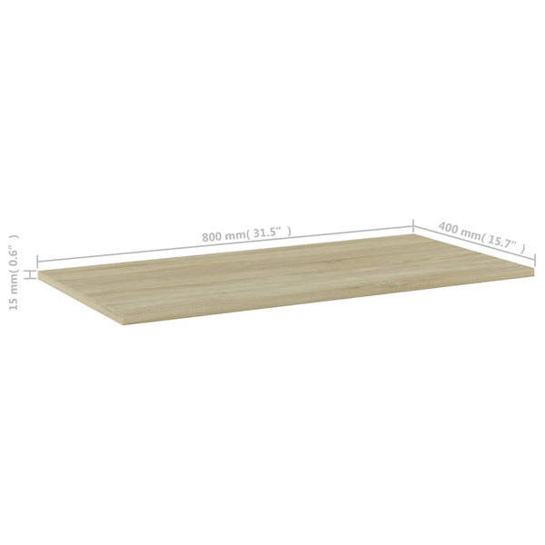 Sonoma Eiche Bücherregal Bretter 80x40 cm, 4er-Set