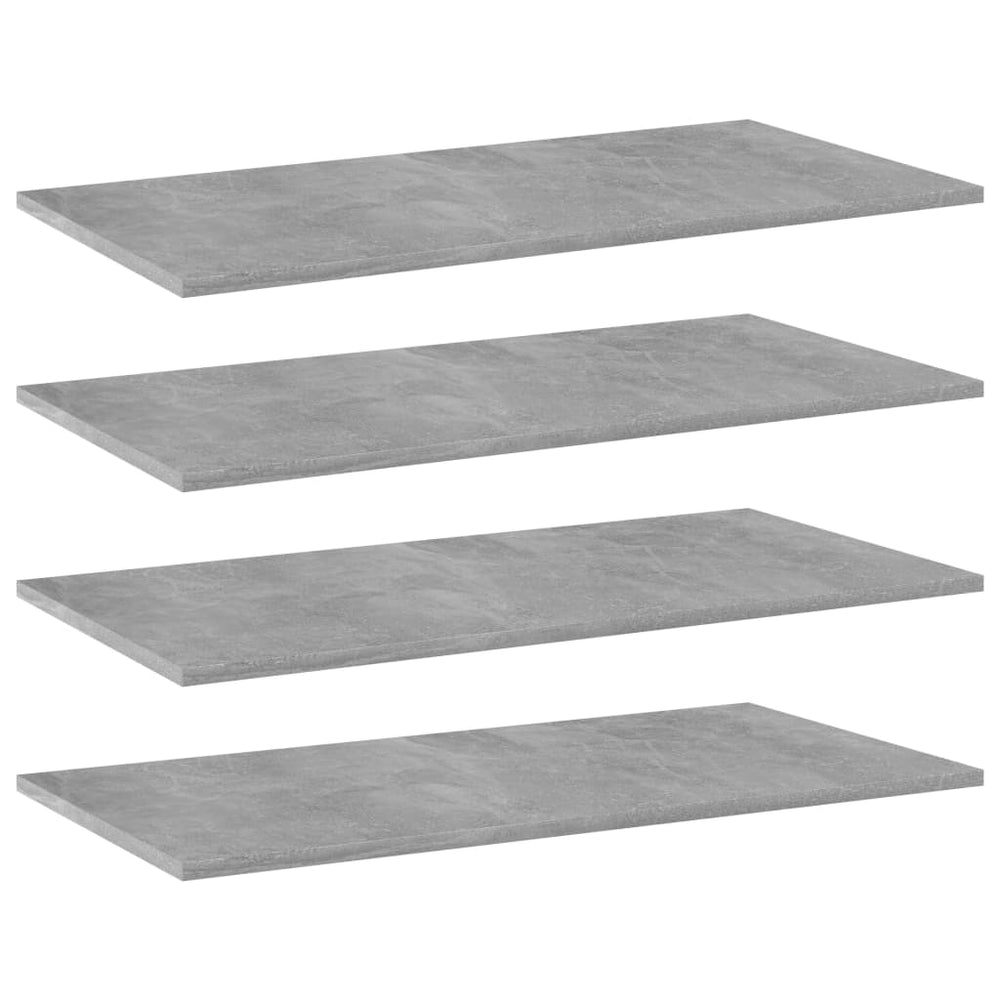 Bücherregal Bretter Betongrau 80x40cm, 4er Set