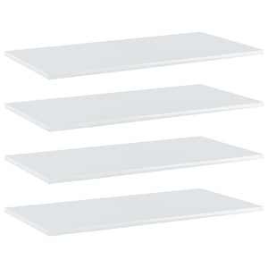 Hochglanz Bücherregal Bretter, 80x40 cm, 4er Set