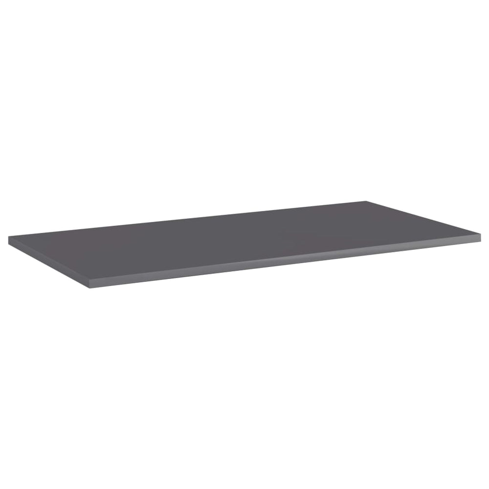 Bücherregal Bretter Grau Hochglanz 80x40cm, 8er Set
