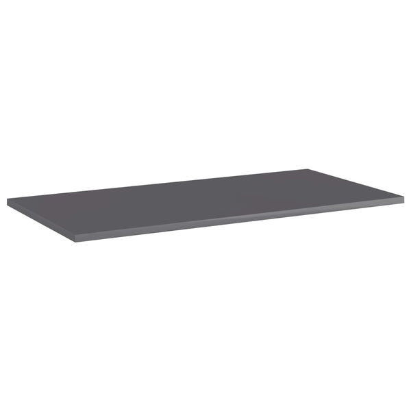 Bücherregal Bretter Grau Hochglanz 80x40cm, 8er Set