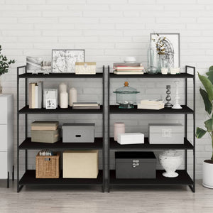 Bücherregal Bretter Schwarz 80x50 cm, 8er Set