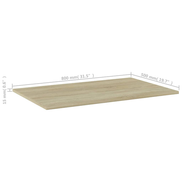 Sonoma Eiche Bücherregal Bretter 80x50cm, 8er Set